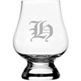 thumbnail image 1 of H Old English Monogrammed Etched 2.5oz Glencairn Wee Whisky Glass, 1 of 1