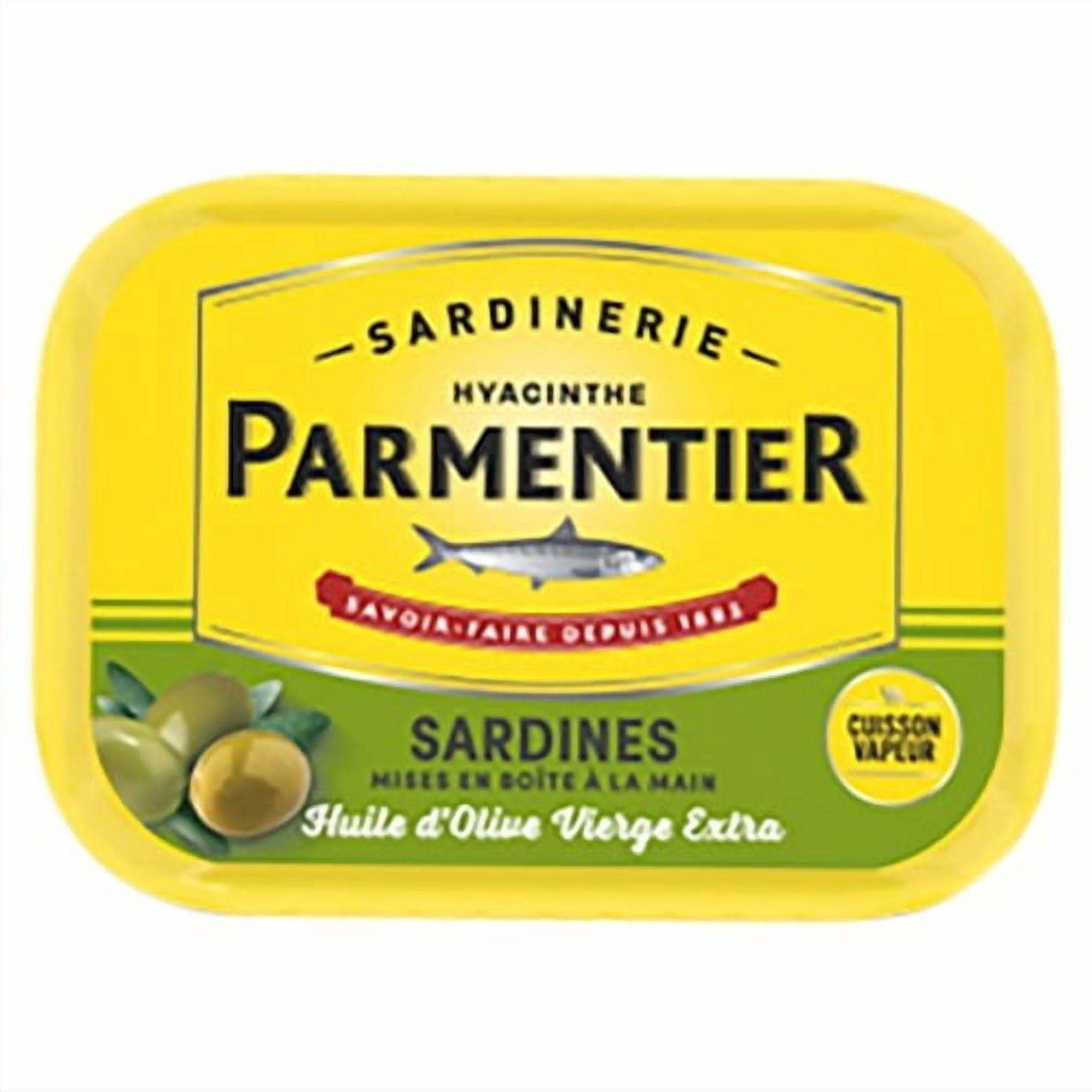H.Parmentier Sardines Extra Virgin Olive Oil 135g, British Import (Pack of 3)