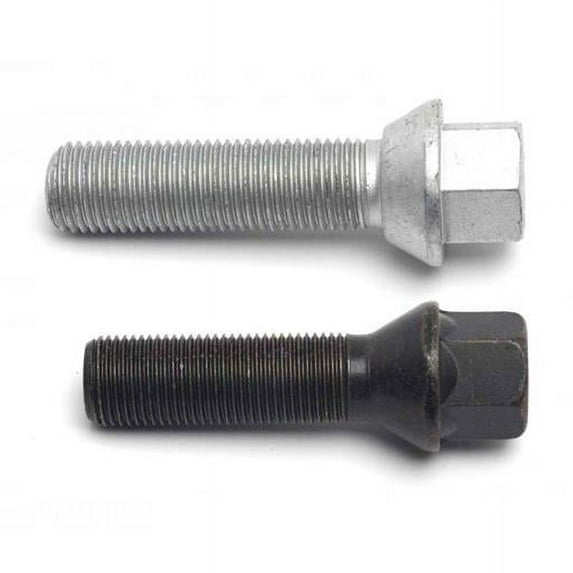 H&R 40 mm & 12 x 1.5 Thread 17 mm Head Tapered Black Wheel Bolts