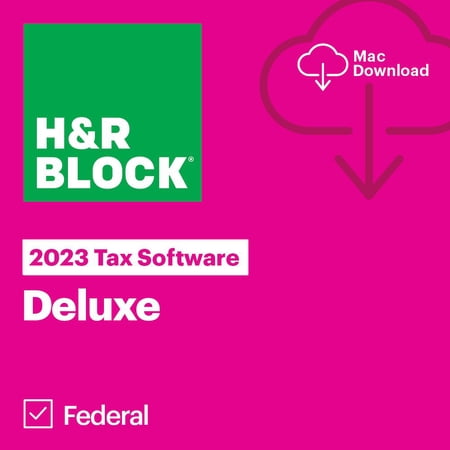 H&R Block 2023 Deluxe Tax Software MAC Download