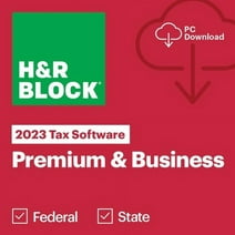H&R Block 2023 Premium & Business Tax Software for 1 User [PC Download]