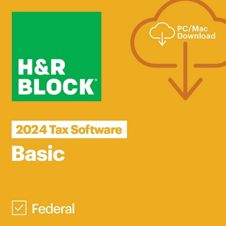 H&R Block - Tax Software Basic 2024 - Windows, Mac OS