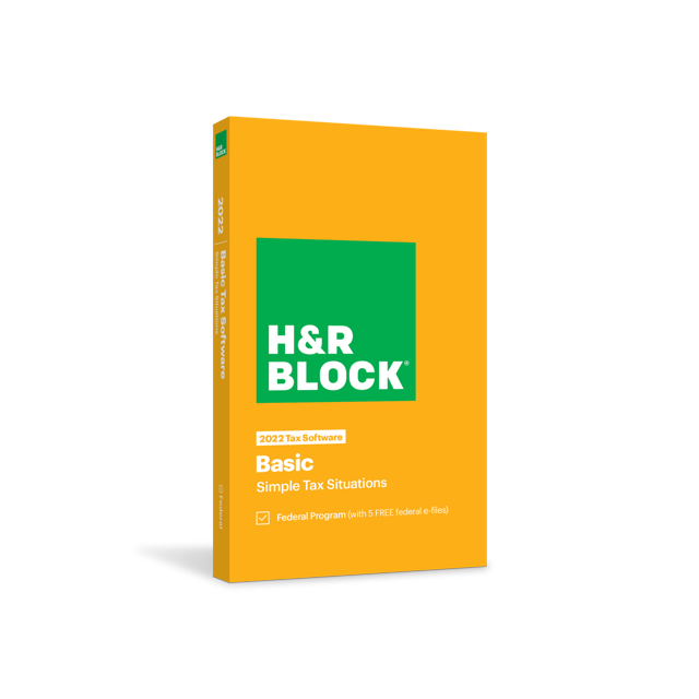H&R Block Tax Software Basic 2022 [Key Card]