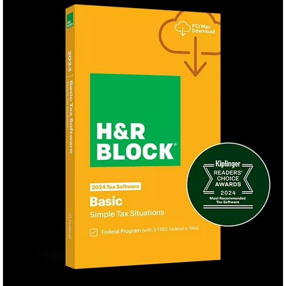 H&R Block Tax Software Basic 2024