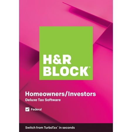 H&R Block Tax Software Deluxe 2019