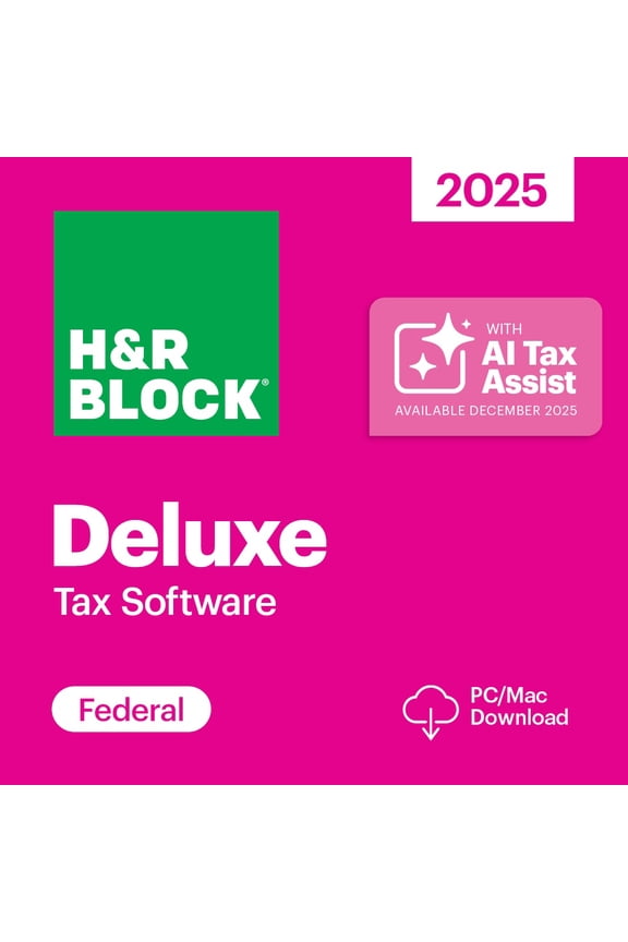 Tax Software Deluxe 2025 for Windows and Mac (Digital Download)