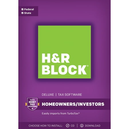 H&R Block Tax Software Deluxe & State 2017