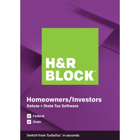 H&R Block Tax Software Deluxe + State 2019