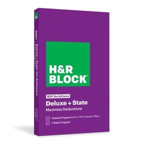 H&R Block Tax Software Deluxe + State 2021