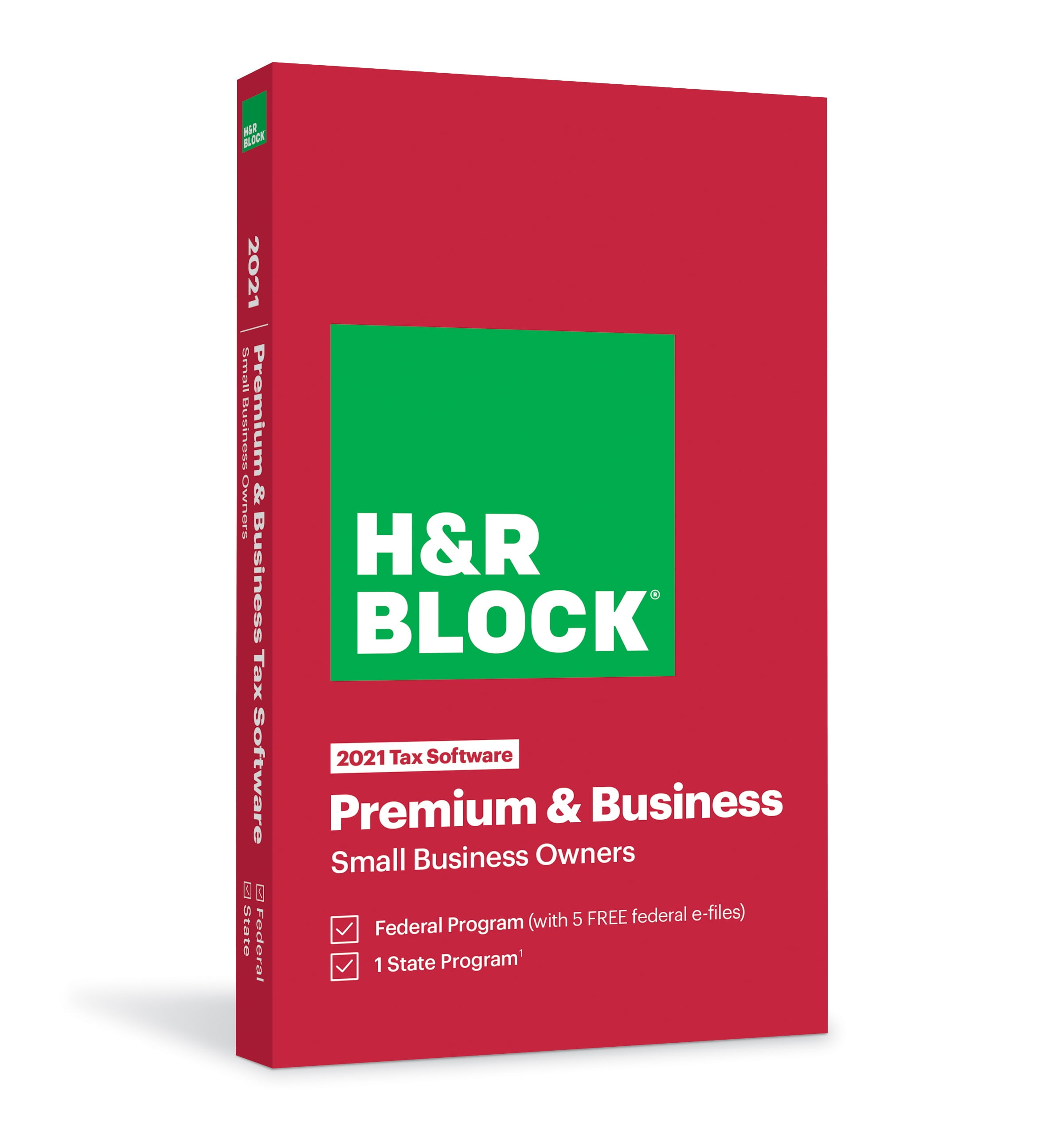 Free Shipping! H&R Block Tax Software, Premium & Business 2021 (Digital Code by Mail) 5 Users