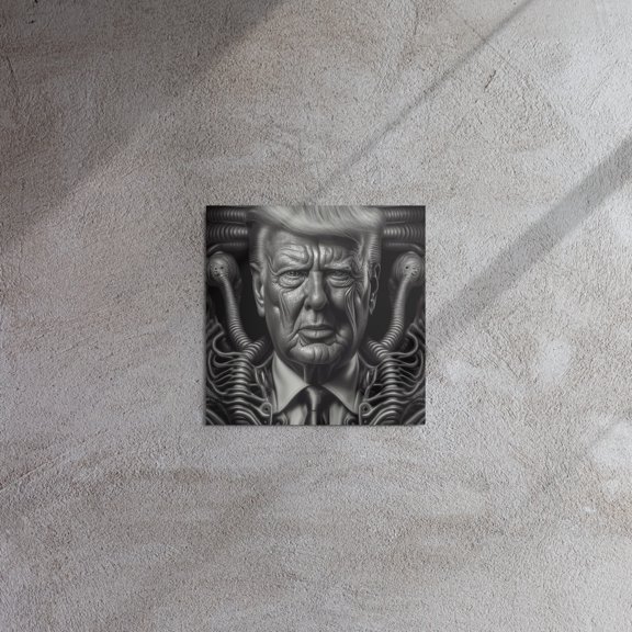 H.R. Trump - Connected - Glossy Metal Print