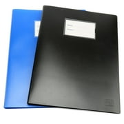 H&S 2 Display Book Folder A4 100 Pockets Presentation Project Folders Soft Cover Blue Black