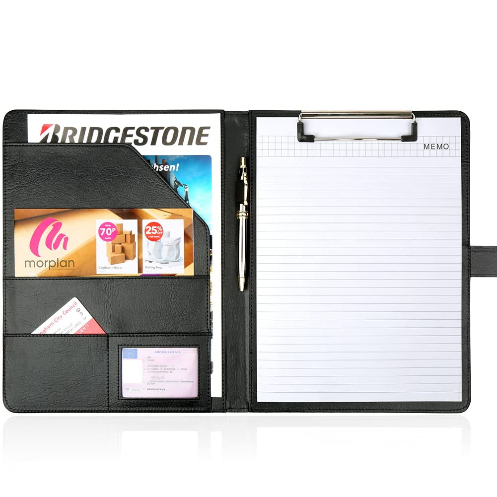 Portfolio Folder A4 With Clipboard Cover In Blue For Business Conferences Notepads And Clipboards