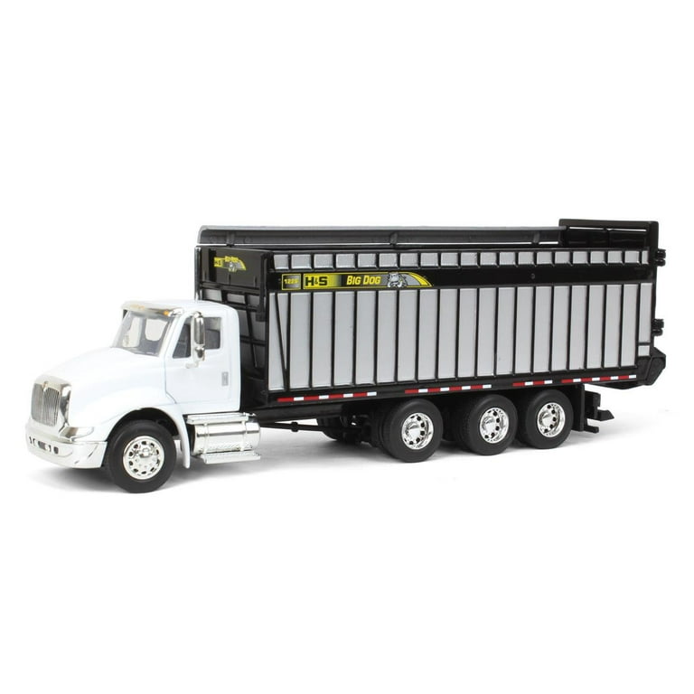 ひろ H&S H&S HSM 001 1-64 Scale White Peterbilt Truck with Big Dog