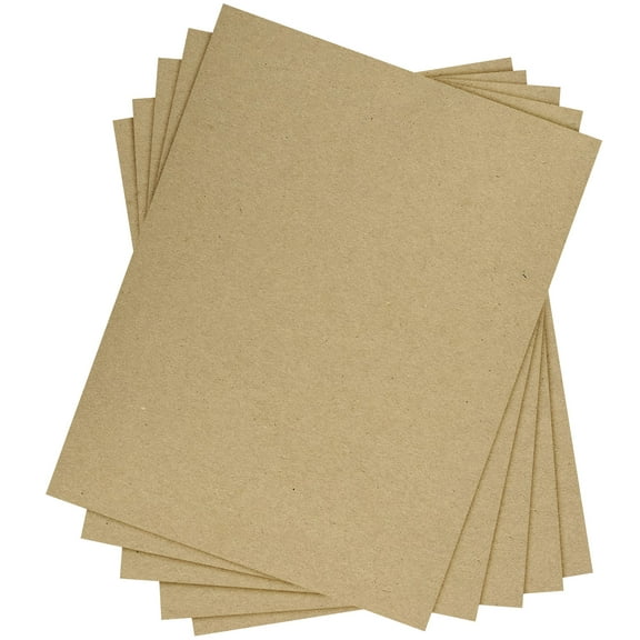 H&S Paper Brown Kraft Chipboard Card Stock, Medium Weight, 30Pt, 85in x 11in, 50 Sheets