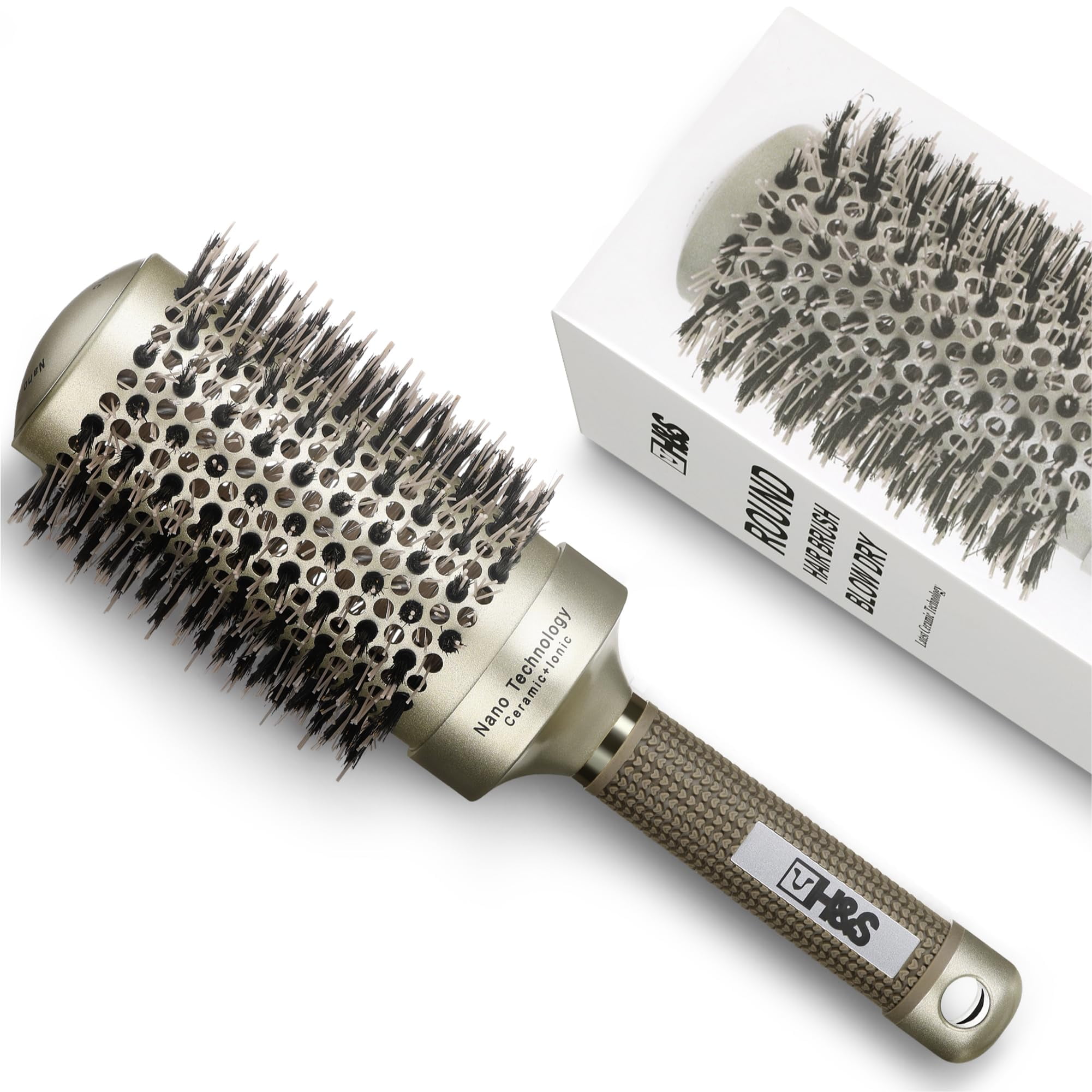 H&S Wooden Round Hair Brush, 85mm Natural Boar Egypt Ubuy