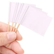 H&S Wooden Toothpick Flags for Appetizers Display - 200pcs - Cupcake Labels for Food and Wedding Décor - Disposable Cheese Markers for Buffet and Dinner Party
