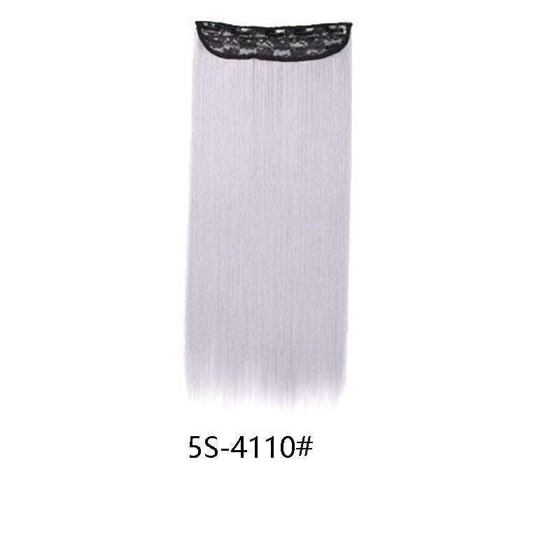 H&STAR  22Inch Synthetic  One Piece Gray Ombre Long Straight Hairpiece for Women Girl Hair Accessories