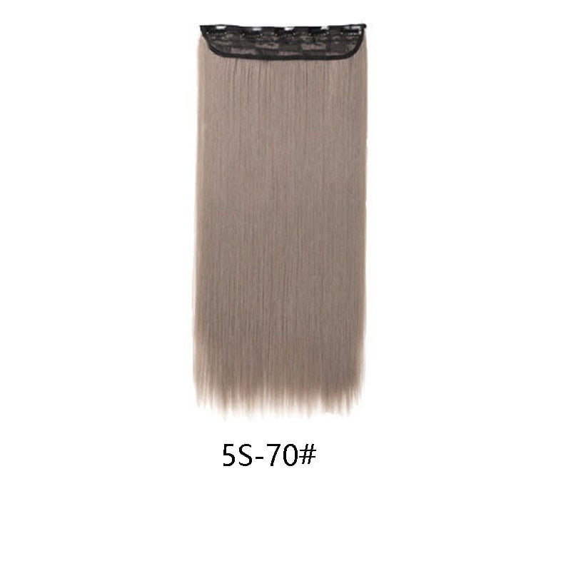 H&STAR  22Inch Synthetic  One Piece Gray Ombre Long Straight Hairpiece for Women Girl Hair Accessories