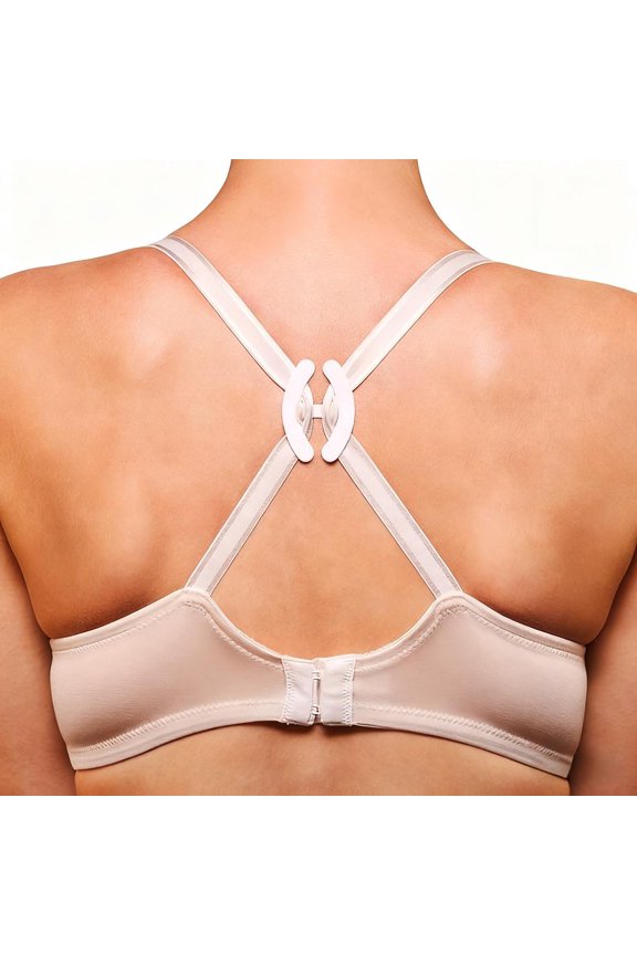 H Shaped Bra Strap Clips for Women Invisible Back Holder Adjustable Underwear Accessory for Racerback Dresses and Tops 1 Piece