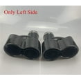 thumbnail image 1 of H Shaped Dual Car Exhaust Pipe Tail Muffler Tip Left 63MM Glossy Carbon Fiber 1x, 1 of 5