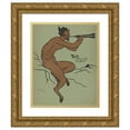 thumbnail image 1 of H. Sophie Loury 15x18 Gold Ornate Wood Frame and Double Matted Museum Art Print Titled - The Echo (Pan) (1895), 1 of 4