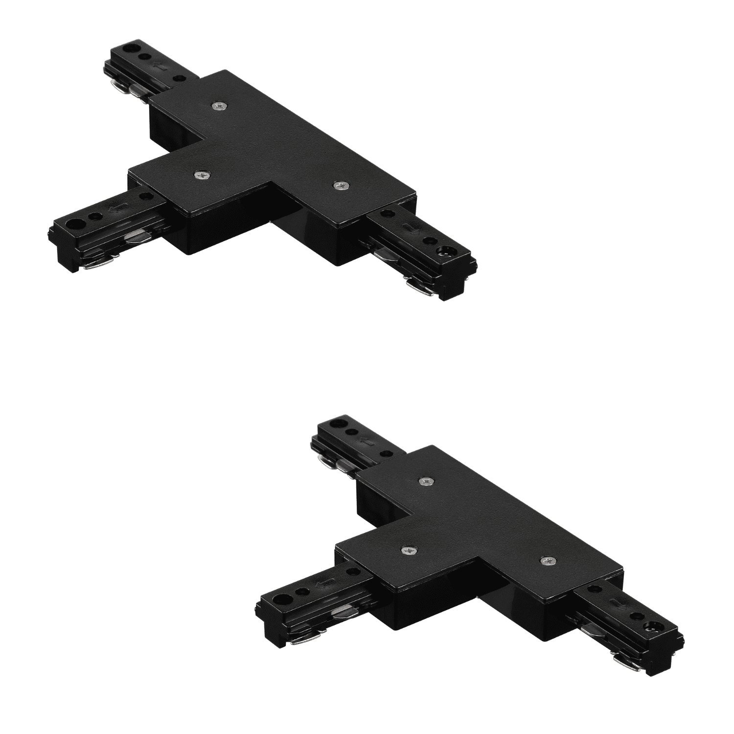 H Track T Connector, H Type Single Circuit 3-Wire-1 Track Lighting Kit, Corner Joiner, UL Listed, Flame Retardant Material, for H Track System, 3 Years Warranty, 120V, Black