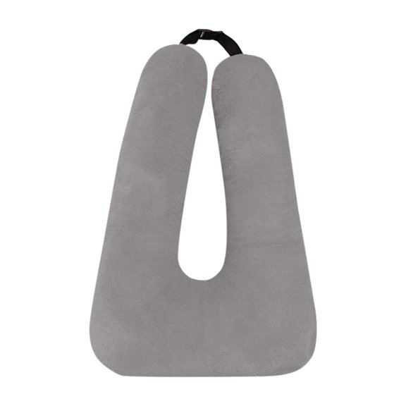 H U-Shaped Plush Car Headrest Pillow, Multifunctional Neck Lumbar Support, Machine Pressed For Comfort