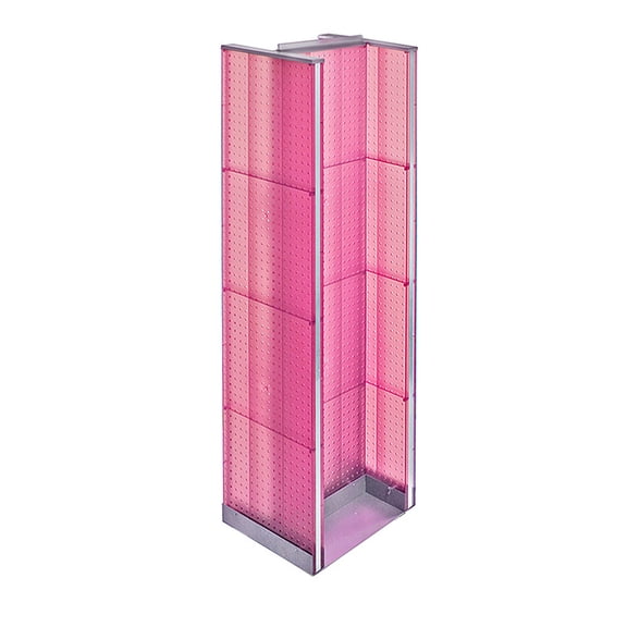 H-Unit Pegboard Floor Display on Revolving Base. Spinner Rack Stand. Panel Size: 16"W x 60"H