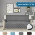 thumbnail image 1 of H.VERSAILTEX 1-Piece 100% Waterproof Reversible Quilted Sofa Pet Cover Protector, Gray, 1 of 7