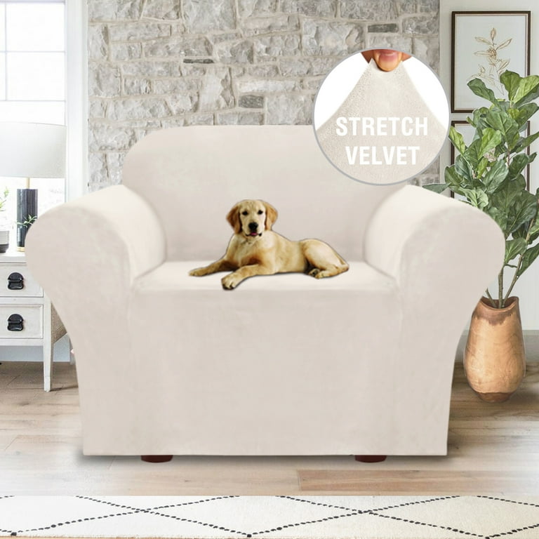 Velvet armchair slipcover new arrivals