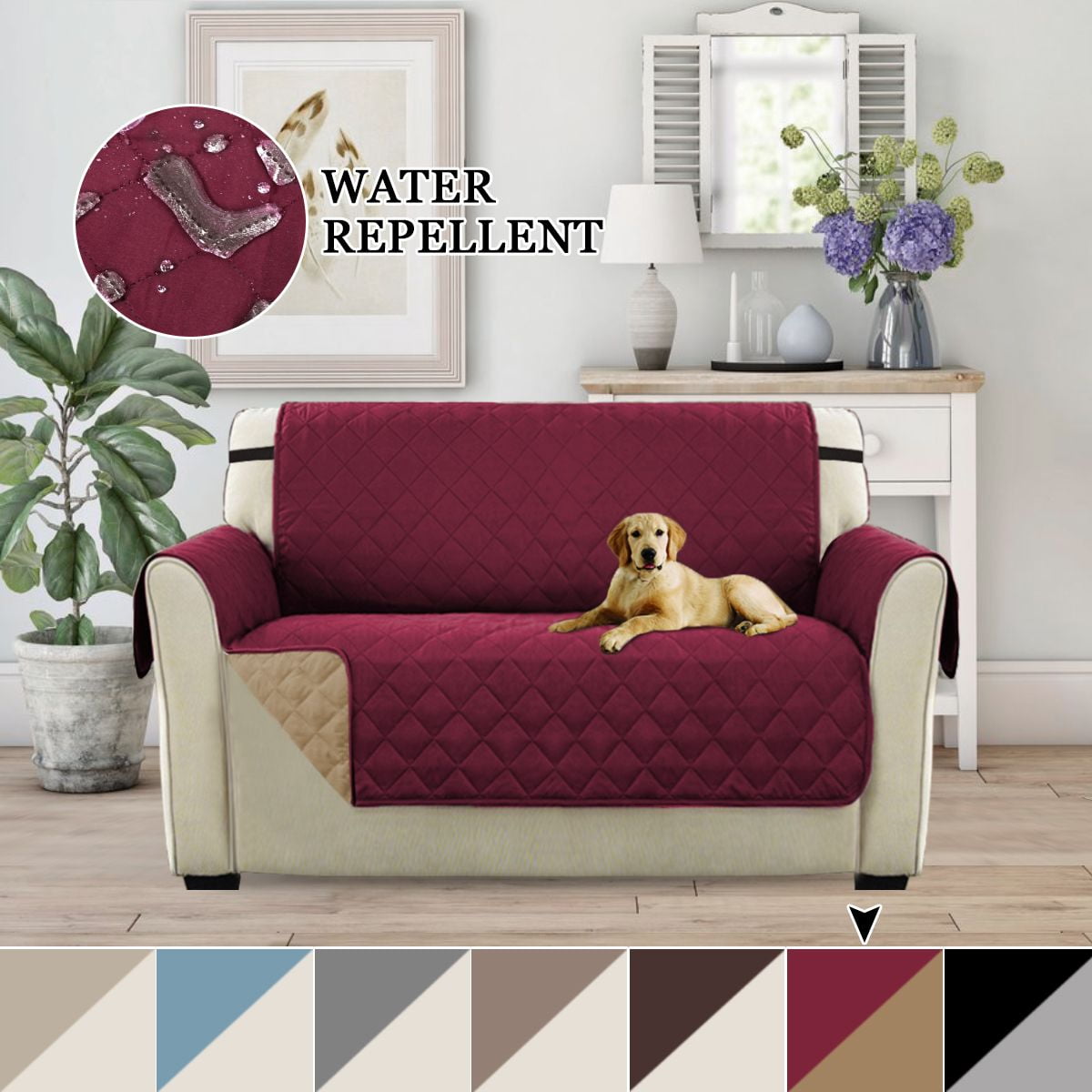 H.VERSAILTEX 1Piece Regular Reversible Loveseat Pet Cover Protector