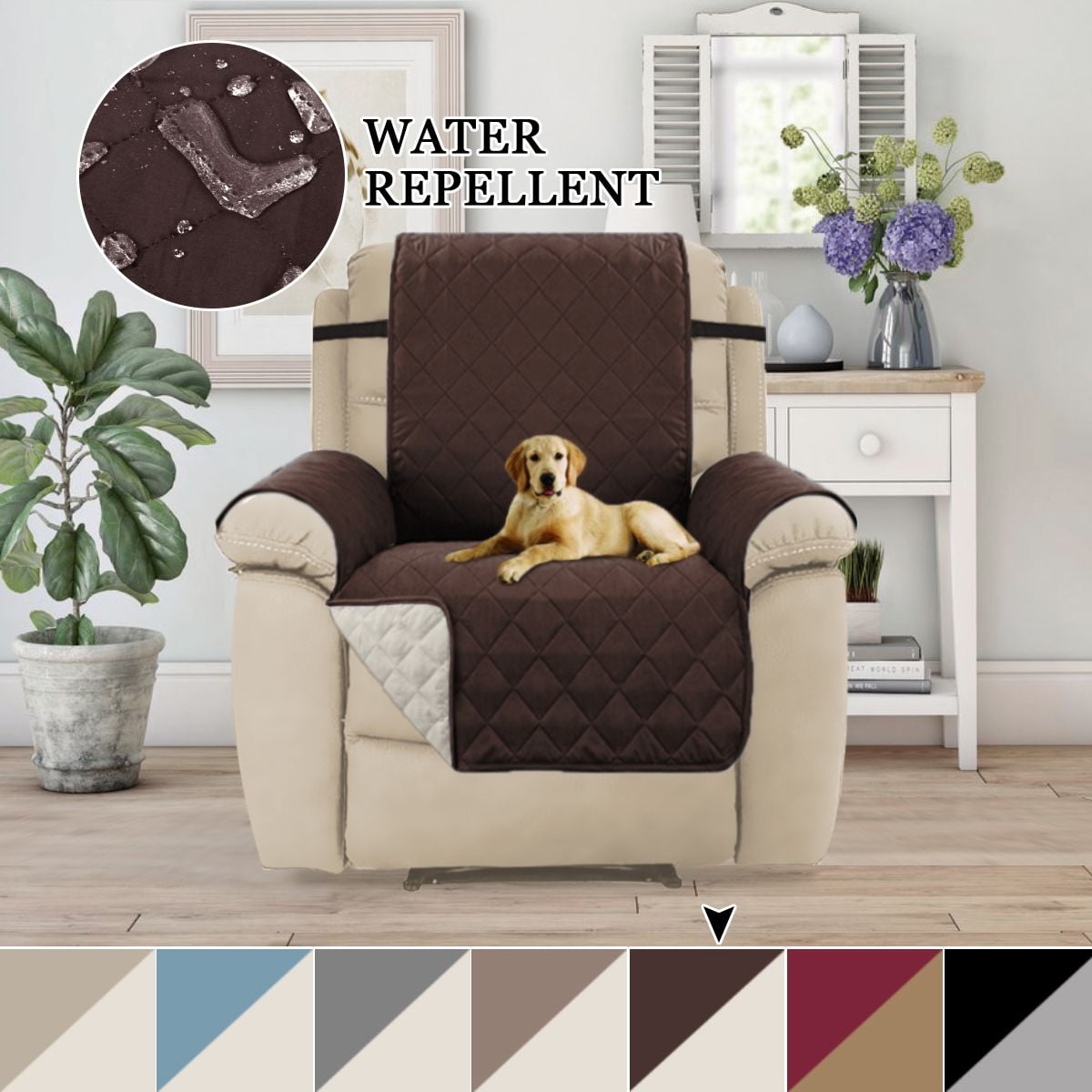 H.VERSAILTEX 1Piece Regular Reversible Recliner Pet Cover Protector