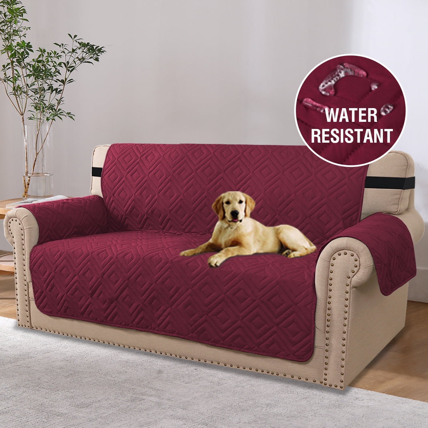 Primebeau Reversible Quilted Loveseat Pet Cover, Waterproof, Washable ...