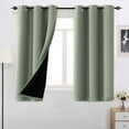 thumbnail image 1 of H.VERSAILTEX 100% Black Out Curtains for Bedroom - Grommet Energy Saving Solid Black Out Curtain Panels for Bedroom/Living Room 2 Panels Set, 42" x 63", 1 of 6