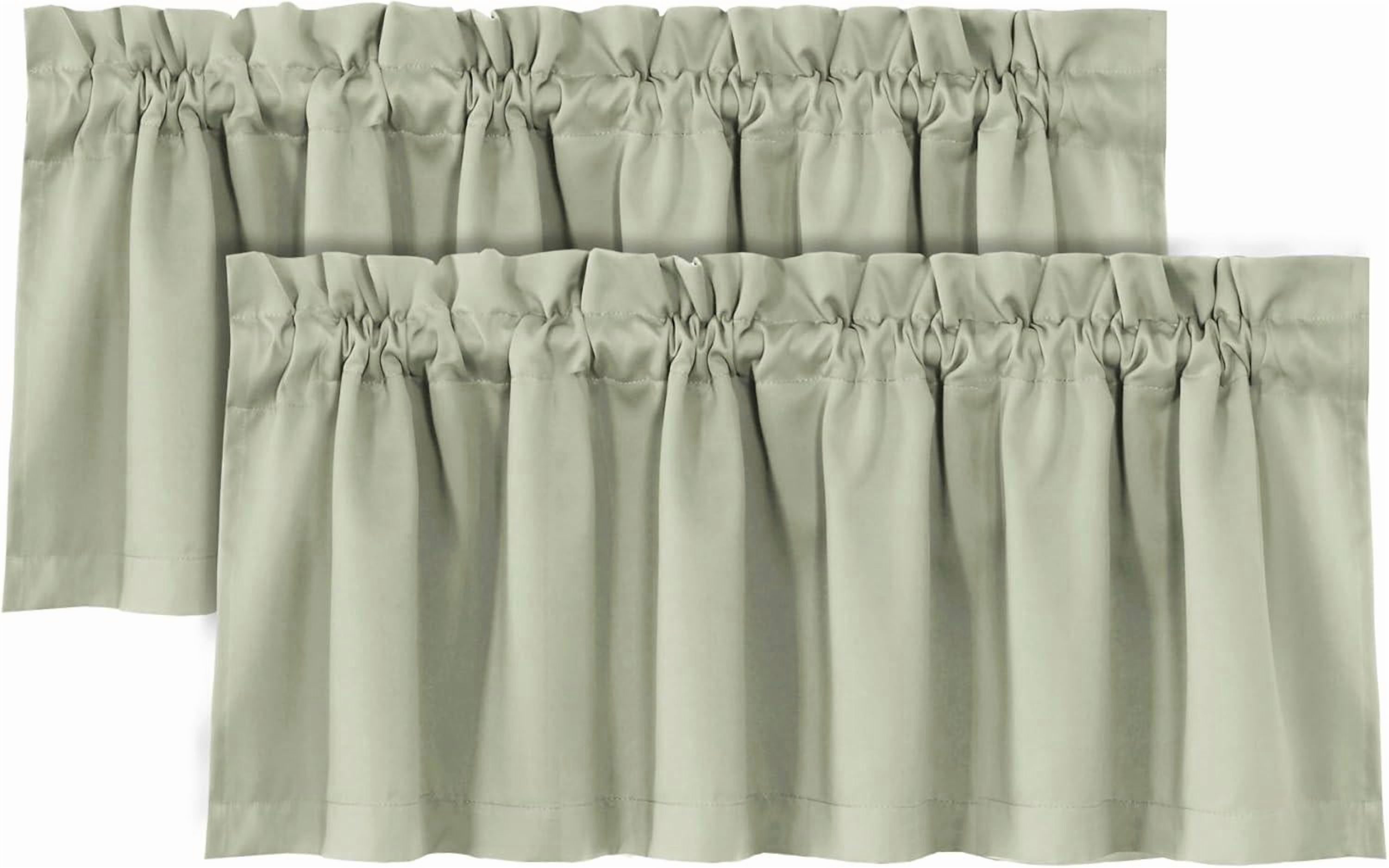 H.VERSAILTEX 100% Blackout Curtain Valances for Kitchen Windows ...
