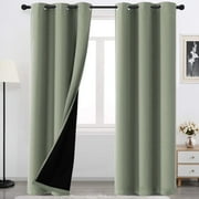 H.VERSAILTEX 100% Blackout Curtains for Bedroom 84 inch Long - Thermal Curtains Room Darkening Curtains & Drapes for Liv