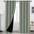 thumbnail image 1 of H.Versailtex Contemporary 100% Blackout Grommet Curtains for Bedroom, 52 x 84 Inches, 2 Panels, Light Sage, 1 of 6