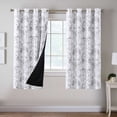 thumbnail image 1 of H.VERSAILTEX 100% Blackout Curtains Camellia Floral Printed Drapes Leah Floral Thermal Bedroom Curtains for Living room with Black Liner 2 Panels,52" x 63",Grey, 1 of 6