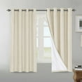 thumbnail image 1 of H.VERSAILTEX 100% Blackout Curtains, Energy Saving Curtains 2 Panels Set, Natural Linen Blended Curtain Panels for Nursery (52" x 63", Bleached Sand), 1 of 6