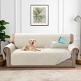 thumbnail image 1 of H.VERSAILTEX 100% Waterproof Couch Covers for Kids Children Dog Cat Machine Washable Sofa Slipcovers with Elastic Straps, Furniture Protector Pet Friendly(Sofa, Coconut Milk), 1 of 7