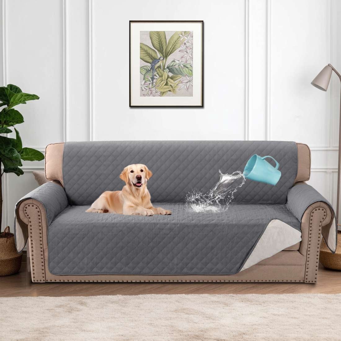 H.VERSAILTEX 100% Waterproof Sofa Cover Non-Slip Couch Slipcover with ...