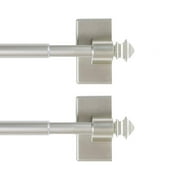 H.VERSAILTEX 2 pack magnetic rod, 16 to 28 inch multipurpose rod for metal doors and washing machines, square finish, nickel