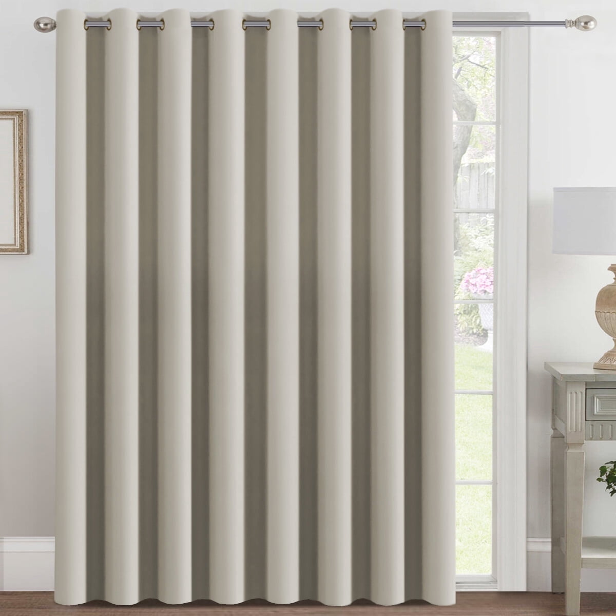 H.VERSAILTEX Blackout Curtain for Sliding Door, Extra Wide Room Divider ...