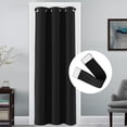 thumbnail image 1 of H.VERSAILTEX Contemporary Blackout Grommet Curtains, 42" x 80", 1 Panel, Black, 1 of 8