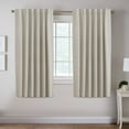 thumbnail image 1 of H.VERSAILTEX Blackout Thermal Insulated Window Curtains Bedroom Darkening Black out Drapes for Living Room Back Tab/Rod Pocket Draperies, 2 Panels, 42" x 63", Ivory/Cream, 1 of 6