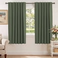 thumbnail image 1 of H.VERSAILTEX Bronze Green Semi Blackout Window Curtain Panels, Set of 2, 52 x 63 Inches, Back Tab & Rod Pocket Drapes for Bedroom, Living Room and Kitchen, 1 of 6
