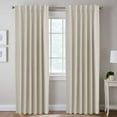 thumbnail image 1 of H.VERSAILTEX Blackout Thermal Insulated Window Curtains Bedroom Darkening Black out Drapes for Living Room Back Tab/Rod Pocket Draperies, 2 Panels, 52" x 84", Ivory, 1 of 6