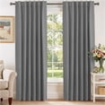 thumbnail image 1 of H.VERSAILTEX Blackout Thermal Insulated Window Curtains Bedroom Darkening Black out Drapes for Living Room Back Tab/Rod Pocket Draperies, 2 Panels, 52" x 96", Dove Gray, 1 of 6