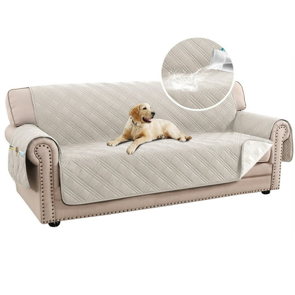 H.VERSAILTEX Diamond Sofa Slipcover, 1-Piece, Non-Slip, Polyester (Sofa Size, French Oak)